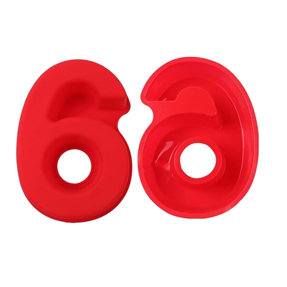 Wovilon 10 Inch Large Silica Gel Large Cake Plate Birthday Number Silicone Cake Pizza Pan Baking Cake Bread Kitchen Diy Mould