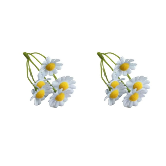 Wovilon 10 Mini Artificial Daisies Small Marguerite Flowers Fake Spring Flowers Decorative Imitation Flowers With Stems Home Decoration Variety