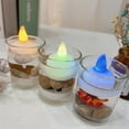 thumbnail image 1 of Wovilon 12 Pieces Flameless Floating Candles Waterproof LED Tea Lights Warm White Battery Flickering Water Activated Floating Candles for Holiday Wedding Party Pool Decorations (Warm White Light), 1 of 4