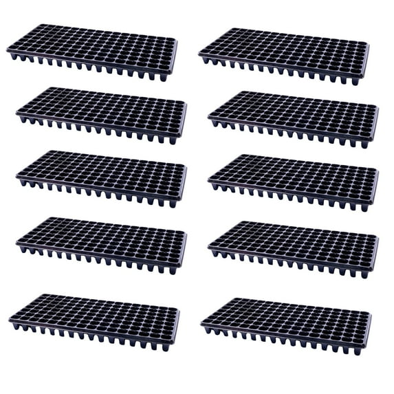 Wovilon 128 Cells Seedling Trays- Bpa Free Plastic Gardening Germination Trays