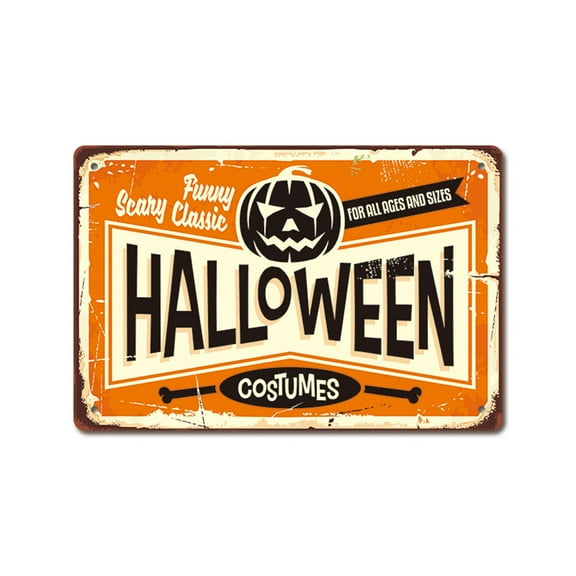 Wovilon 12x8 Inch Halloween Metal Sign Decoration Painting Can Decorate Indoor Walls And Doors
