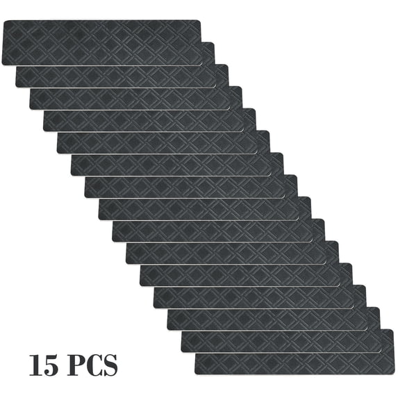 Wovilon 15PCS Large Size No Slip Carpet Stair Treads Non Slippery Rug Slip Resistive Indoor Runner For Kids Elders And Pet With Reusable Adhesive Easy To Clean