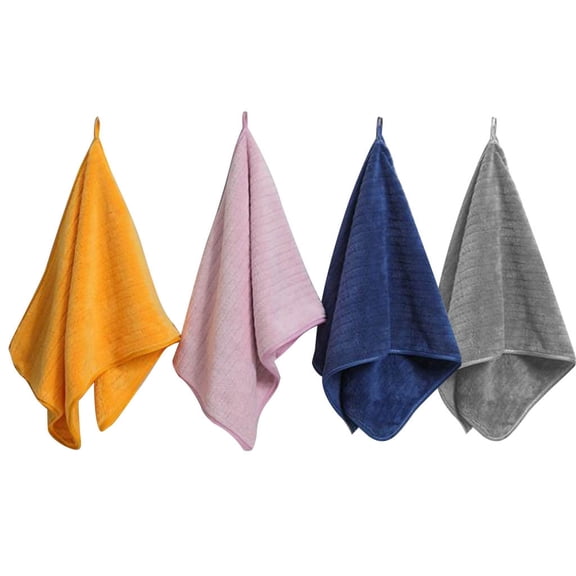 Wovilon 1cp Velvet Towel For Adult Daily Use At Home Absorbent Dry Hair Towel That Does Not Hair Beach Towel Strip Patterned Bath Towel