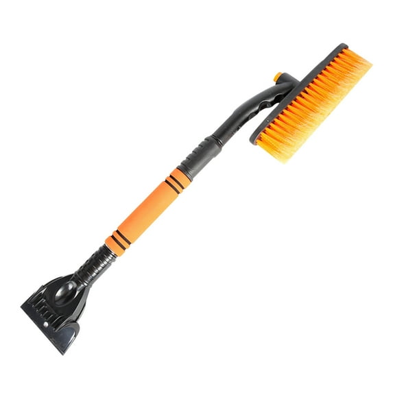 Wovilon 2-In-1 Ice Scraper & Snow Brush - No Scratch Soft Bristle Best For Frost Remover & Broom Removal Tool - Auto Windshield Window Cleaning Kit - Heavy Duty Winter Car Accessories W/Grip Handle