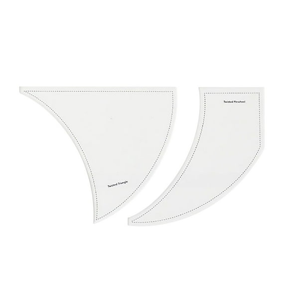 Wovilon 2-Pack Twisted Templates, Acrylic Quilting Templates For Tailor Apprentices Diy Quilting Sewing Crafts Embroidery