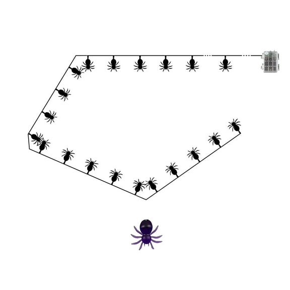 Wovilon 20 LED Spider String Lights Halloween String Lights For Outdoor Indoor Decor Halloween Lighting For Yard Home Party Decorations