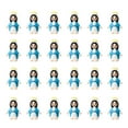 thumbnail image 1 of Wovilon 24 Pcs Little Mary Figurines Miniature Mary Doll To Hide And Seek Classic Religious Gifts For Sunday Easter Eggs Stuffers Baptism Gift Multicolor, 1 of 6