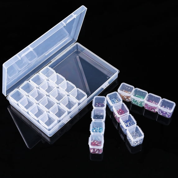 Wovilon 28 Grids Diamond Embroidery Box Adjustable Storage Boxes Of