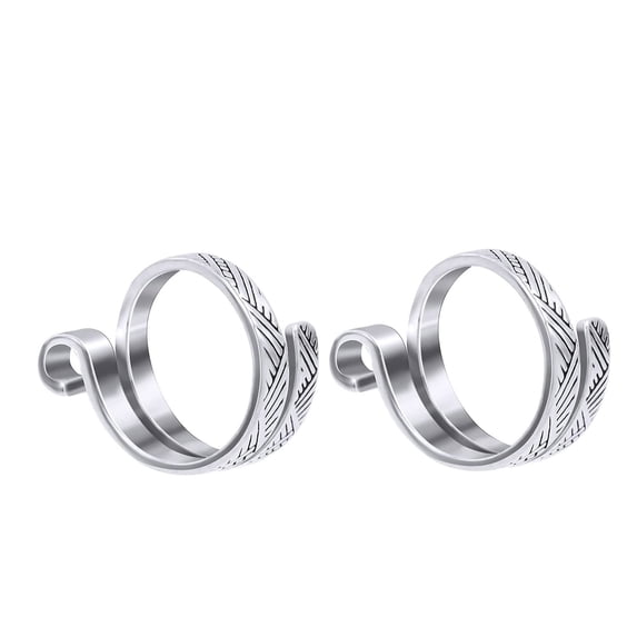 Wovilon 2Pcs 1/2Pccrochet Finger Ring Adjustable Crochet Tension Ring Open Yarn Guide Finger Clip Crochet Thimble(Rings)