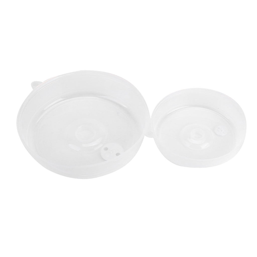 Wovilon 2Pcs Plastic Microwave Plate Cover Clear Steam Vent Splatter