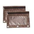 thumbnail image 1 of Wovilon 2pc Cloth Eyelet Binder B5 Office Storage File Bag With Three Holes And Zipper Pen Bag, 1 of 9