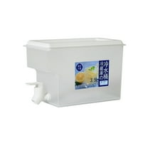 Wovilon 3.5L Large Capacity Ice Kettle Drink Container With Lid Home Refrigerator Cold Kettle With Tap Fruit Tea Lemon Kettle