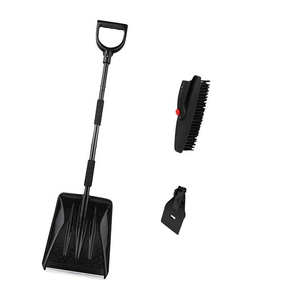 Wovilon 3 In 1 Snow Shovel Set Multifunction Vehicle Windshield Winter Snow Shovel Tool