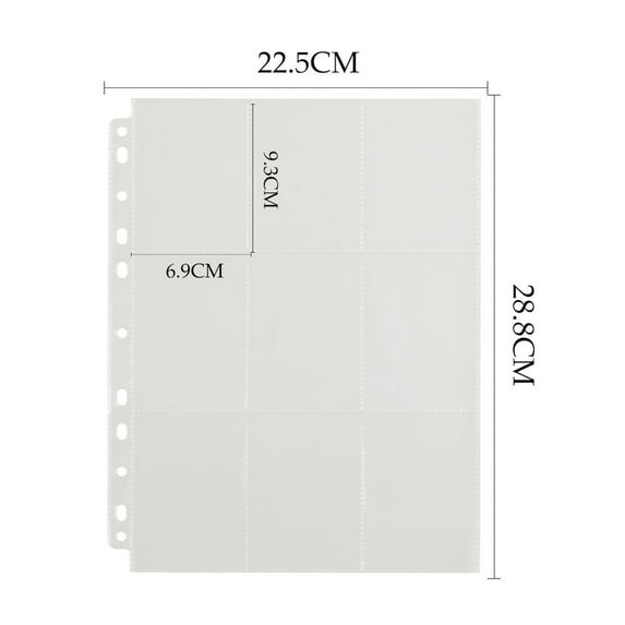 Wovilon 10 Pack 9 Pocket Trading Card Sleeves Page Clear Sheet Protector Baseball Pages For 3 Ring Binder, Card Sheets For Standard Size, Cards, Coupon, Sport Cards, Game Cards, Business Cards