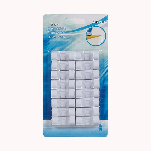 Wovilon 32Pcs Self-Adhesive Cable Clips Organizer Drop Wire Holder Cord Management Household Tool Set