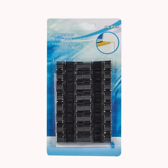 Wovilon 32Pcs Self-Adhesive Cable Clips Organizer Drop Wire Holder Cord Management Household Tool Set