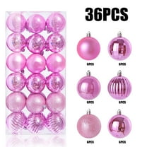 Wovilon 36ct Christmas Ball Ornaments Shatterproof Christmas Ornaments Set Decorations for Xmas Tree Balls 30mm/1.18" (1.18", Pink)