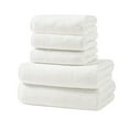 thumbnail image 1 of Wovilon 5 Pcs Bath Towels Set For Bathroom Cotton Thick Soft Absorbent Towel Set Of 6 Household Wash Face Gift Towel, 1 of 7