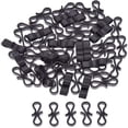 thumbnail image 1 of Wovilon 50 pack Christmas Light Clips Gutter Hooks for Outdoor Lights Plastic Hanging Ourside String Lights Clip Waterproof Christmas Gutter Hanger Holder for Xmas Tree Garden Decoration Black, 1 of 6