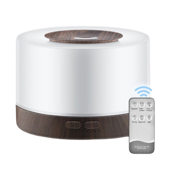 Wovilon 500ml, Oil Diffuser With Remote Control, 5 In 1 Aromatherapy Fragrant Oil Humidifier Vaporizer, Timer And Auto-Off