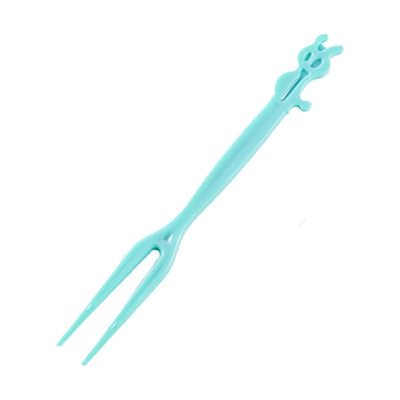 Wovilon 50Pcs Fruit Fork Disposable Plastic Fork Two Tooth Fork Dessert Cake Fork