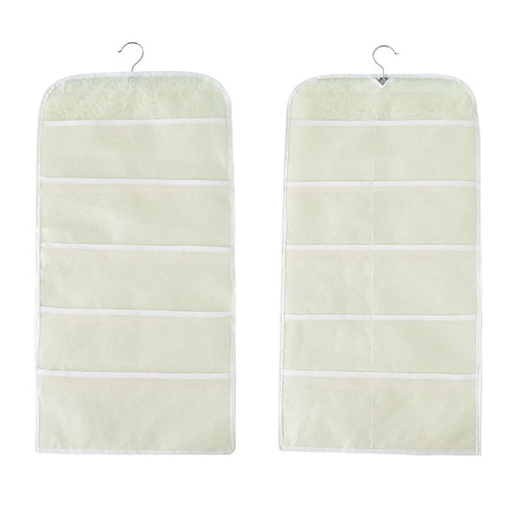 Wovilon 510 Non-Woven Double-Sided Storage Bag Washable Wardrobe Multi-Pocket Bra Hanging Bag Door Rear Socks Storage Bag