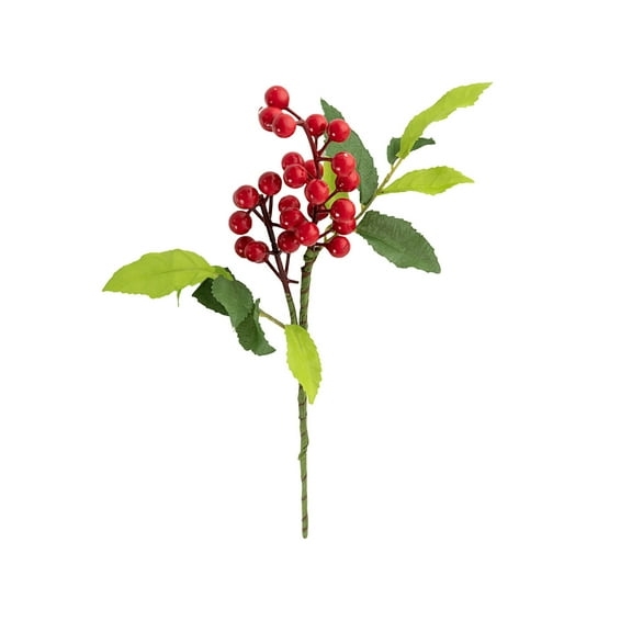 Wovilon 5PCS Simulation Of Small Red Fruit Berry Christmas Decoration Artificial Flower Home Table Decoration