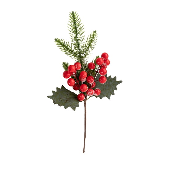 Wovilon 5PCS Simulation Of Small Red Fruit Berry Christmas Decoration Artificial Flower Home Table Decoration