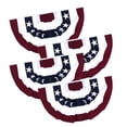 thumbnail image 1 of Wovilon 70" x 35" American Flags Bunting (4PCs), Independence Day Fan-Shaped Pleated Flag, Half Fan Banner Decoration Indoor/Outdoor, 1 of 4