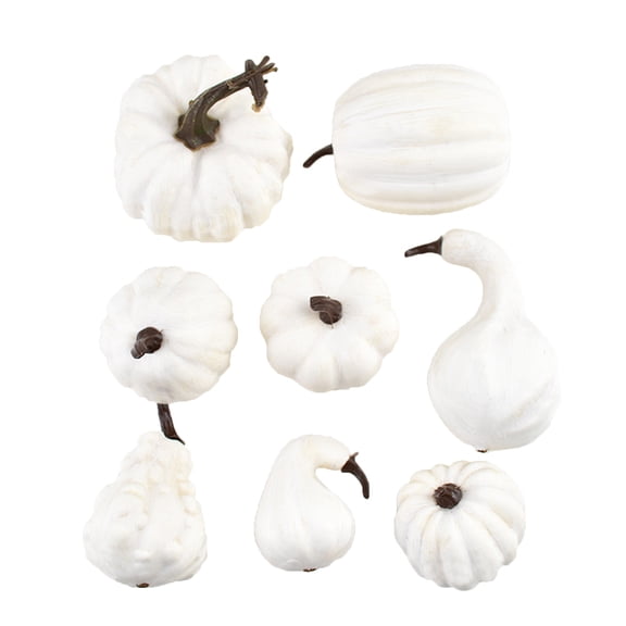 Wovilon 8 Pack Small Artificial Lifelike Cucurbit Fall Crop Mini Pumpkins For Home Garden Thanksgiving Or Halloween Decoration