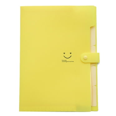 Wovilon Accordion File Organizer (Yellow), Expanding File Folder, 5 Pockets Accordion Folder File Organizer A4 Letter Size, for School and Office Supplies, Folders for Documents