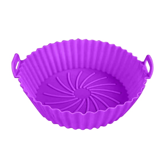 Wovilon Air Fryer Silicone Pot Replaces Flammable Parchment Liner, Reusable Air Frying Pan Oven Accessories Circular Tray, Round Tray Suitable For Dishwasher Fridge Oven Outdoor Fruit Basket