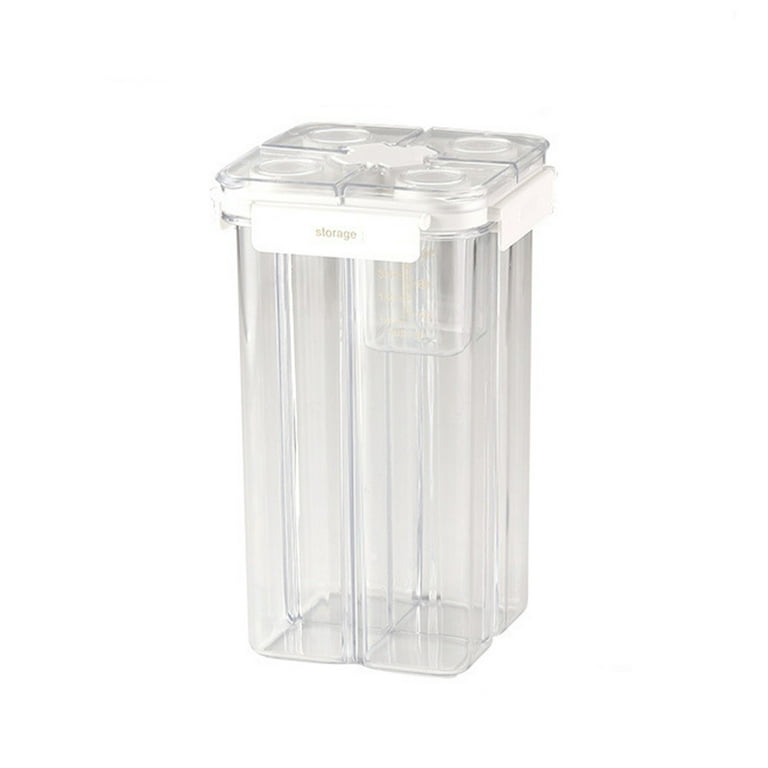 Clear Airtight Food Storage Container with Lids,Cereal Containers for Food, Cereal,Rice,Flour,Sugar 2.4L 