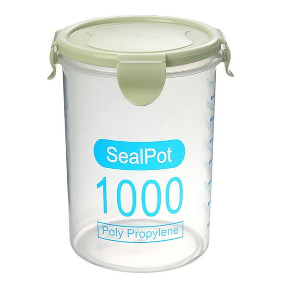 Wovilon Airtight Food Storage Containers with Lids for Kitchen Grain Container with Scale 1000Ml