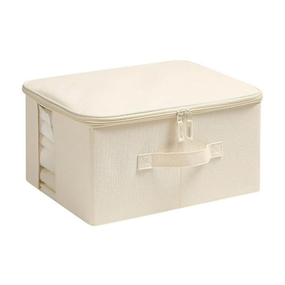 Wovilon And Linen Storage Box Clothing Fabric Transparent Windowed Washable Folding Storage Box Bottom Plastic Panel