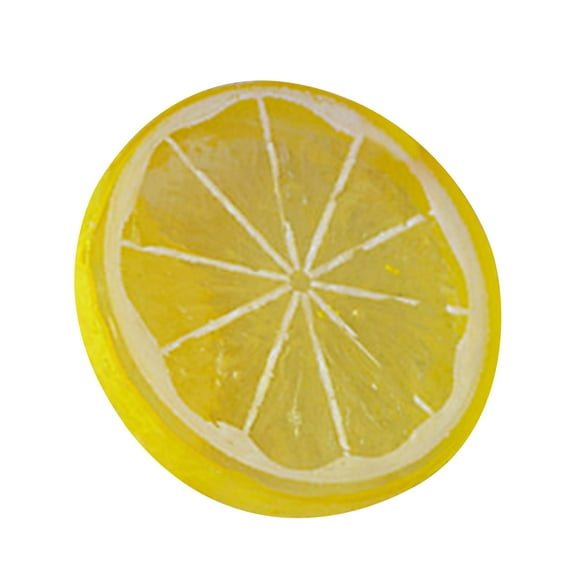 Wovilon Artificial Plastic Lemon Slice, Realistic Lemon Fake Fruit Festival Decoration
