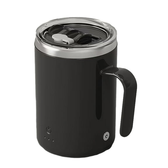 Wovilon Automatic Magnetic Stirring Coffee Mug, Rotating Home Office Travel Mixing Cup Stainless Steel Self Mixing Coffee Cup
