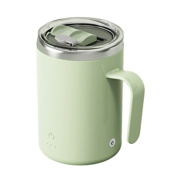 Wovilon Automatic Magnetic Stirring Coffee Mug, Rotating Home Office Travel Mixing Cup Stainless Steel Self Mixing Coffee Cup