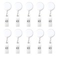thumbnail image 1 of Wovilon Badge Reel, Retractable Badge Reel With Metal Belt Clip, 10 Pcs Retractable Badge Holder Id Badge Reel Clip for Id Card Badge Holder Key Keychain Holders (10 Colors), 1 of 2