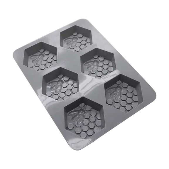 Wovilon Baking Tools 6-Diamond Bee Silicone Mold Honeycomb Honeycomb Chocolate Moon Cake Mold Diy Baking Tool For Kitchen