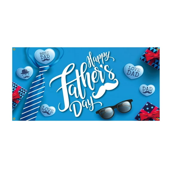 Wovilon Banners And Signs Customize Father'S Day Background Cloth 2022 New Party Decoration Banner 90*180Cm