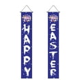 thumbnail image 1 of Wovilon Banners and Signs Customize Easter Porch Sign Happy Easter Banner Indoor Outdoor Wall Hanging Flag Banners, 1 of 4