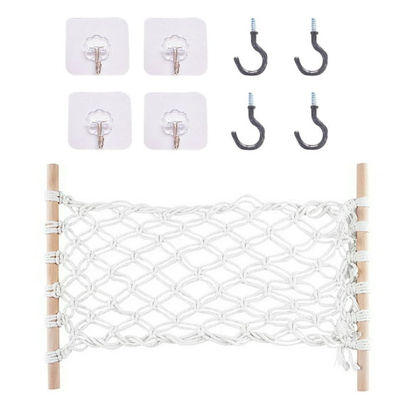 Wovilon Baskets Home Kitchen Fruit Hanging Basket Wind Cotton Rope Hand-Woven Vegetable And Fruit Net Pocket