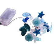 Wovilon Beach Nautical Themed Seashell Seahorses Decorative Lighting 20pcs LED Battery Powered Suitable For Valentines Day Wedding Holiday Party Decoration
