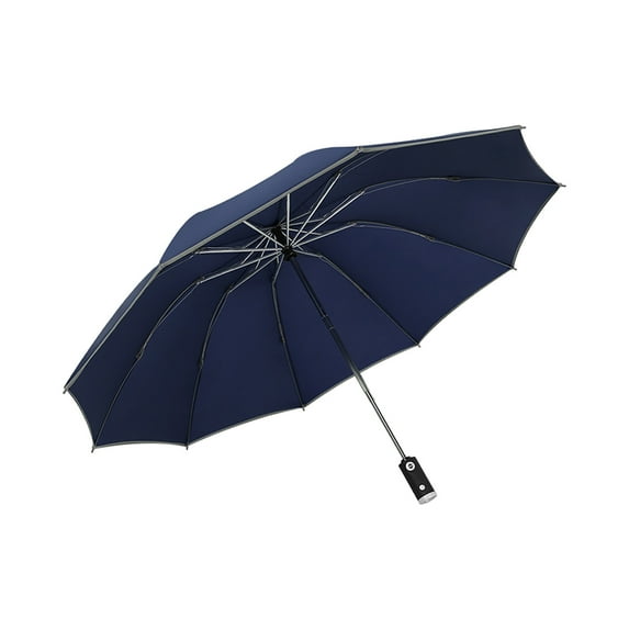 Wovilon Beach Umbrella Umbrellas For Rain Windproof Automatic Umbrella Reverse Folding Business Umbrella With Reflective Strips