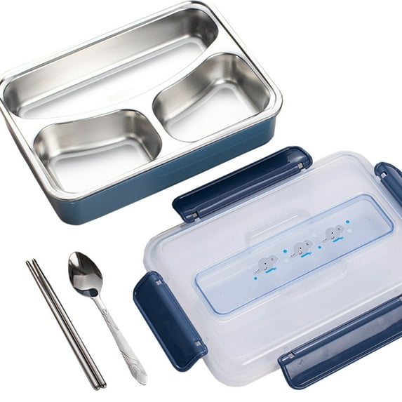 Wovilon Bento Box Sealed Fresh-Keeping Box Large-Capacity Separated Portable Lunch Box Heat-Preserving Lunch Box