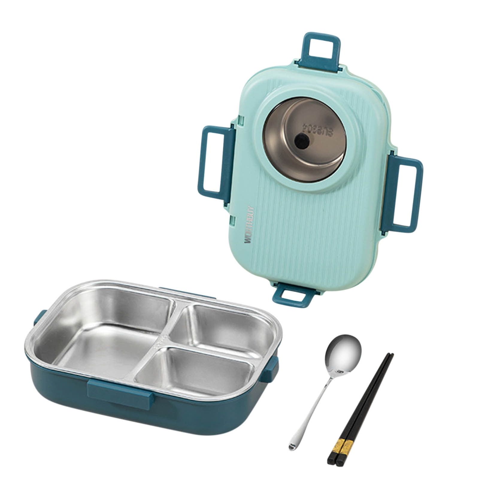 WORTHBUY Bento Lunch Box Set, Portable Keep Warm Lunch Container With –  Tienda EleganceExpress