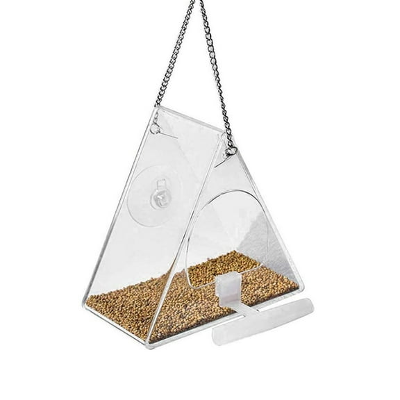 Wovilon Bird Feeders Outdoor Bird Feeder Outdoor Acrylic Windbreak Ball Bird Feeder