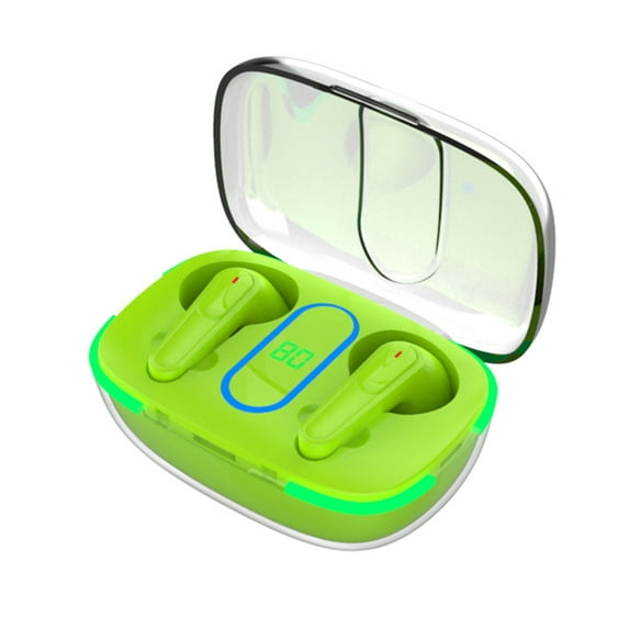 Wovilon Bluetooth Earbuds With Transparent Charging Case Long Endurance Touch Support Bt Earphone Led Battery Display Noise Reduction Earphone For Music, Game Low Latency Earphone
