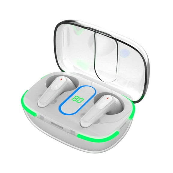 Wovilon Bluetooth Earbuds With Transparent Charging Case Long Endurance Touch Support Bt Earphone Led Battery Display Noise Reduction Earphone For Music, Game Low Latency Earphone